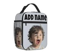 BeNsil Insulated Lunch Box Bag - Custom, Lightweight, Leak Resistant - for Kids, Adults to School, Work - with Adjustable Shoulder Straps and Pocket