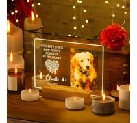 BeNsil Personalized Dog Memorial Gifts Custom Photo Night Lights,Sympathy Gifts with Picture Name Date,Personalized Dog Memorial Gifts,Pet Loss Gifts Pet Memorial Plaque