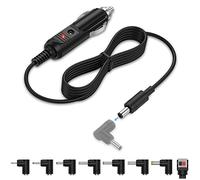 BENSN 12V 2A Car Charger for Portable DVD Player, Snailax Massage Back Cushion, GPS, Portable Lunch Box, Speaker, DC 5.5x2.1mm with 8 Connectors Power Cord 6.6FT