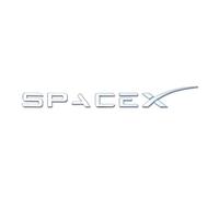 BENSOI Rustproof 3D Zinc Alloy Material SPACEX Letters Emblem Badge Decal, SPACEX Logo 3M Adhesive Car Rear Trunk Sticker for Tesla Model 3/S/X/Y,Silver