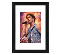 Benson Boone Art Styled Signed Poster Print - Limited Edition Autograph Fan Gift, Collectible Memorabilia Wall Art Merchandise - American Heart World Tour 2026 Tribute (A3 Framed with Mount)