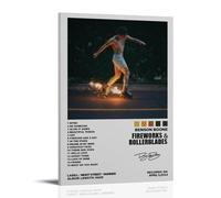 Benson Boone Fireworks RollerbladesPainting Art Poster Canvas Art Wall Decoration Home Bedroom Aesthetics Painter Living Deco Strong Wall Painting Room DecoratedFrame-style08x12inch(20x30cm)