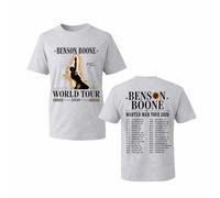 Benson Boone World Tour 2026 T Shirt - Wanted Man Tour Graphic Tee - Front and Back Print - Concert Fan Gift (HeatherGrey, XL Years)