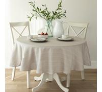 Benson Mills Cameron Textured Fabric Table Cloth, for Everyday Home Dining, Parties, Weddings & Holiday Tablecloths (70" Round, Millennium Natural)