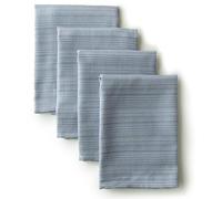 Benson Mills Cameron Textured Fabric Table Cloth, for Everyday Home Dining, Parties, Weddings & Holiday Tablecloths (18" x 18" Napkin Set of 4, Millennium Light Chambray Blue)