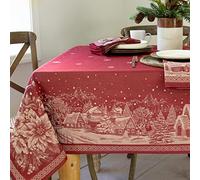 Benson Mills Engineered Jacquard Heavyweight Fabric Tablecloth for Christmas and Holiday (Christmas Story, 60" x 120" Rectangular)
