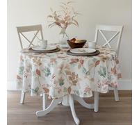 Benson Mills Fabric Table Cloth, Décor for Fall, Harvest, and Thanksgiving Tablecloth (Whispering Autumn, 70" Round)