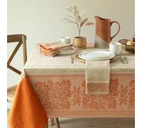 Benson Mills Harvest Gathering Heavyweight Engineered Jacquard Fabric Table Cloth, Décor for Fall, Harvest and Thanksgiving Tablecloth (Golden Rust, 60" x 120" Rectangular)