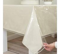 Benson Mills Heavy Duty Clear Plastic Tablecloth Protector, 100% Waterproof Table Cloth, Oil Spill Proof, Table Cover for Dining Tables, Parties and Holidays (70" x 90" Extra Wide Rectangular)