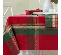 Benson Mills Holiday Legacy Yarn Dyed Jacquard Fabric Table Cloth, Holiday, Winter, and Christmas Tablecloth (Multi, 60" X 120" Rectangular)