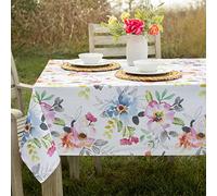 Benson Mills Indoor Outdoor Spillproof Fabric Tablecloth for Spring/Summer/Party/Picnic (Harper, 60" X 120" Rectangular)