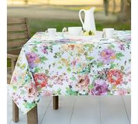 Benson Mills Spillproof Spring/Summer Durable Heavyweight Fabric Indoor Outdoor Tablecloth, Washable Table Cloth for Rectangle Tables, Picnic/Patio Table Covers (60" x 84" Rectangular, Madeline)