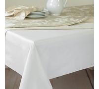 Benson Mills Vinyl Table Pad, (Off-White, 52" X 140" Rectangular) | Premium Table Protector, Deluxe Heavy-Duty Waterproof Vinyl with Flannel Backing, Quilted Design and Customizable Size
