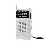 Benss Small Radios Portable AM FM, transistor radios 2AA Battery Operated with Best Reception, Radio with Speaker & Headphone Jack, Pocket Radio for Indoor, Outdoor and Emergency Use(White)