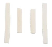 Benssey 2 Sets of 4pcs 6 String Acoustic Guitar Bone Bridge Saddle and Nut Made of Real Bone