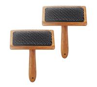 Benssey 2pcs Wool Carders, Wool Carding Comb, Hand Carders for Wool, Comb Bamboo Air Cushion Fur Rugs