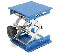 Benssey 4inch Aluminum Alloy Laboratory Jack Scissor Lift Platform/Foldable Lifting Table Pad Height Control Ideal for Working,Physical, Chemical, Biological Experiments