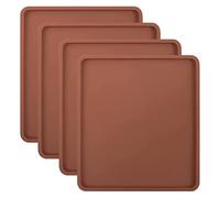 Benssey 4PCS Silicone Dehydrator Mats with Edge - Silicone Sheets Compatible, Nonstick Silicone Tray Liner, High Temperature