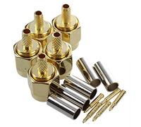 Benssey 5pcs SMA Male Plug Straight Crimp RG316 RG174 Adapter Connector