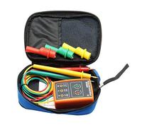 Benssey New 3 Phase Sequence Rotation Tester Indicator Detector Meter LED Buzzer with Portable Pouch TD-LED02