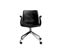 Bent Hansen Primum 4-Star Dining Chair With Swivel & Castors Zenso 3 207/Polished Frame