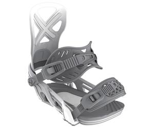 Bent Metal - Anvil White Grey - L - Snowboard binding