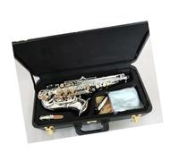 Bent Neck Alto Saxophone B Key Silver Plated With Mouthpiece Beginner Saxophone