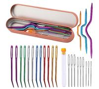 Bent Tapestry Needles, Large-Eye Blunt Needles, Darning Needles, Yarn Needles for Crocheting with Storage Box, Cable Needles, Hand Sewing Needles for Crochet Projects