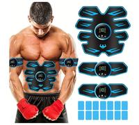 BENTENG EMS Muscle Stimulator - 8 Modes & 19 Intensities - ABS Trainer Muscle Toner - Electric Abdominal Toner - For Abdominal/Arm/Leg/Hip Training