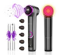 BENTFINE Blackhead Remover, Pore Cleaner, Pore Vacuum Cleaner, Face Suction, 2 in 1 Electric Blackhead Remover Suction, Vacuum Suction Blackhead with Heating Mode, Pore Suction Pimple Remover (Grey)