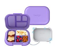Bentgo Chill Leakproof Kids Lunch Box - 4 Compartment Bento Box with Built-in Ice Pack, 3.3 Cup Capacity, PFAS & BPA Free, Microwave & Dishwasher Safe