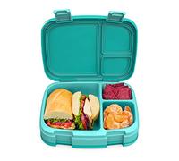 Bentgo® Fresh - Leak-Proof, Versatile 4-Compartment Bento-Style Lunch Box with Removable Divider, Portion-Controlled Meals for Teens and Adults On-The-Go - BPA-Free, Food-Safe Materials (Aqua)