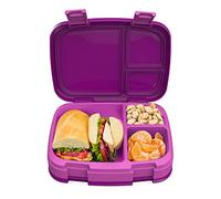 Bentgo® Fresh - Leak-Proof, Versatile 4-Compartment Bento-Style Lunch Box with Removable Divider, Portion-Controlled Meals for Teens and Adults On-The-Go - BPA-Free, Food-Safe Materials (Purple)