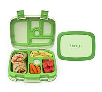 Bentgo® Kids Children’s Lunch Box - Leak-Proof, 5-Compartment Bento-Style Kids Lunch Box - Ideal Portion Sizes for Ages 3 to 7 - BPA-Free, Dishwasher Safe, Food-Safe Materials (Green)