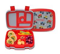 Bentgo® Kids Prints Leak-Proof, 5-Compartment Bento-Style Kids Lunch Box - Ideal Portion Sizes for Ages 3-7, Durable, Drop-Proof, Dishwasher Safe, & Made with BPA-Free Materials (Trucks)