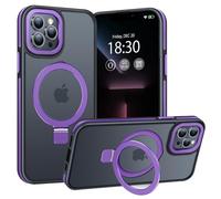 BENTIACC Phone Case for iPhone 13 pro max, with Invisible Stand, with Mag-Safe, Military Protection, [Translucent Matte] Anti-fingerprint iPhone 13 pro max Case (Dark violet)