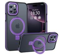 BENTIACC Phone Case for iPhone 16 pro max, with Invisible Stand, with Mag-Safe, Military Protection, [Translucent Matte] Anti-fingerprint iPhone 16 pro max Case (Dark violet)