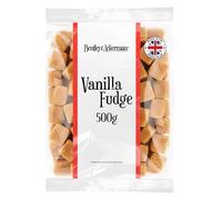 Bentley & Ackerman Vanilla Fudge 500g Sweet Bag - Traditional Creamy Vanilla Fudge, Retro Sweets - Classic Old Fashioned Sweet Shop Confectionery