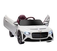 HOMCOM Bentley Bacalar Licensed, 12V Kids' Electric Ride-On with Remote Control, Battery Powered Electric Car for Kids with Suspension Wheels, Horn, Lights, for Ages 3-5 Years - White