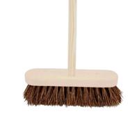 Bentley Bassine Broom With Wooden Handle 9.5" Inch - Premium Broom - Multi-Purpose Indoor & Outdoor Cleaning Broom