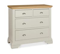 Bentley Designs Hampstead Soft Grey and Pale Oak 2+2 Drawer Chest