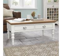 Bentley Designs Hampstead Two Tone Coffee Table - Turned Leg
