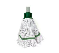 Bentley Industrial HR/BS.35/G Mini Blended Socket Cotton Mop with Cap and Banding, Green