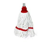 Bentley Industrial HR/BS.35/R Mini Blended Socket Cotton Mop with Cap and Banding, Red