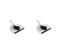 Bentley Industrial P8006/BW Plastic Dustpan and Brush Set, Black/White (Pack of 2)