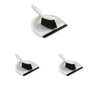 Bentley Industrial P8006/BW Plastic Dustpan and Brush Set, Black/White (Pack of 3)