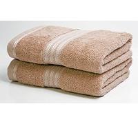 Bentley Priory Linens Hand Towels (2 PACK) for Bathroom Supreme Range 500GSM Super Soft Combed Cotton Pack of 2 Absorbent and Quick Dry Hand Towels Set 50 x 85cm (SANDY BEIGE)