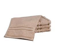 Bentley Priory Linens Supreme Face Flannels for Bathroom 500GSM Super Soft Egyptian Collection Pack of 4 Absorbent and Quick Dry Face Cloth Flannel Towels Set 30 x 30cm (LATTE)