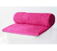 Bentley Priory Linens Supreme Sheets for Bathroom 500GSM Super Soft Cotton Pack of 1 Absorbent and Quick Dry Large Bath Sheets Towels 90 x 140cm (NEON PINK)