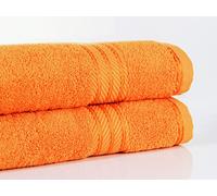 Bentley Priory Linens Supreme Sheets for Bathroom 500GSM Super Soft Egyptian Cotton Pack of 1 Absorbent and Quick Dry Large Bath Sheets Towels 100 x 145cm (ORANGE)